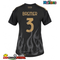 Camisa de Futebol Juventus Gleison Bremer #3 Equipamento Alternativo Mulheres 2026-27 Manga Curta